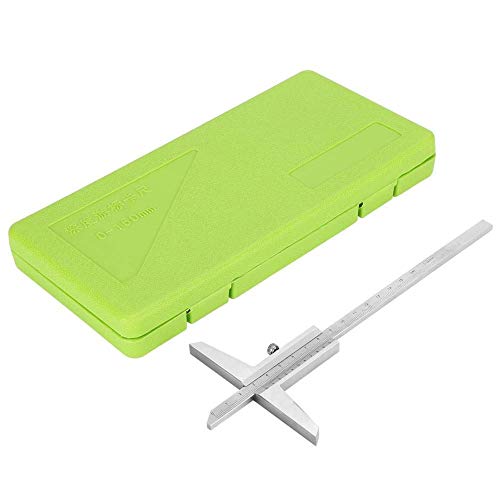 0,02 mm Pie de rey, metal medición Calibre, la alta exactitud del metal del acero inoxidable Vernier calibrador de micrómetro con una caja sólida, que se utiliza for la medición de piezas pequeñas máq