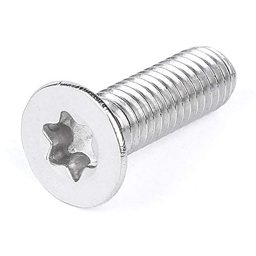 10 / 50pcs M1.6 M2 M2.5 M3 M4 M5 M6 M8 304 Acero inoxidable A2-70 GB2673 Tornillo de cabeza plana avellanada Torx de seis lóbulos Perno de seis lóbulos, 6 mm, M4 10 piezas