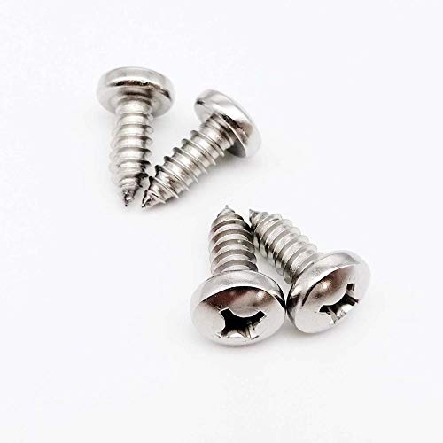 10 / 50pcs M3.5 M3.9 M4.2 M4.8 M5.5 M6.3 A2-70 Acero inoxidable 304 Cruz Phillips Pan Cabeza redonda Muebles autorroscantes Tornillo para madera, 38 mm, M3.5 50pcs