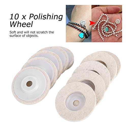 10 piezas Dewalt amoladora angular discos de pulido almohadilla de pulido de lana Kits de almohadillas de rueda para joyería de Metal(13.00 * 10.00 * 10.00)