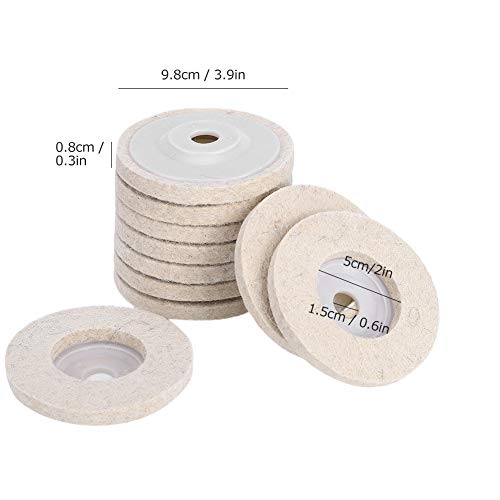 10 piezas Dewalt amoladora angular discos de pulido almohadilla de pulido de lana Kits de almohadillas de rueda para joyería de Metal(13.00 * 10.00 * 10.00)