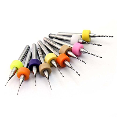 10 x Nuevo Micro PCB Brocas Taladro Drill Bits 0.3mm to 1.2 mm Accesorio Útil