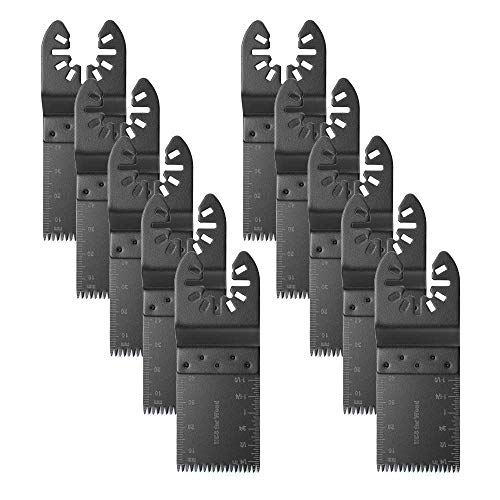 10pcs Madera Oscilante Cuchillas Sierra Profesional Liberación rápida Japón preciso Herramienta multiple para Bosch Craftsman Dewalt Porter Cable Rockwell Makita Black & Decker Fein Multimaster