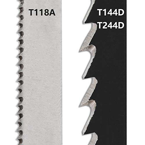 15 Hojas Plantilla de Hoja de Sierra de Calar Bimetálica para Madera y Metal T144Dx5, T244Dx5, T118Ax5