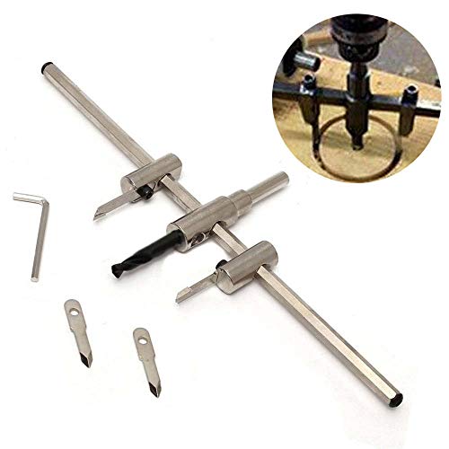 1pcs 30-300mm Metal ajustable agujero de círculo de madera vio broca, kit de corte herramienta de bricolaje escariador de carpintería, 30 mm, 120 mm