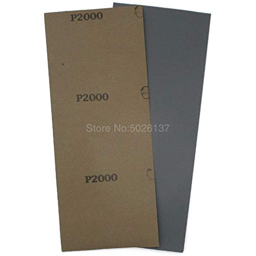 1Pcs 93X230MM Papel de lija cuadrado largo Papel de lija seco húmedo Hojas abrasivas de madera Pulido Lijado Impermeable Esmerilado, 2500 granos