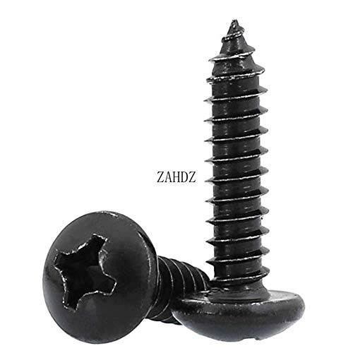 20 / 50Pcs Tornillo de truss de madera M3 M4 M5 con tornillos autorroscantes de óxido negro y cera, 12 mm, M5 (20Pcs)