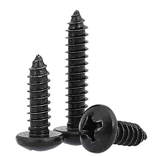 20 / 50Pcs Tornillo de truss de madera M3 M4 M5 con tornillos autorroscantes de óxido negro y cera, 12 mm, M5 (20Pcs)