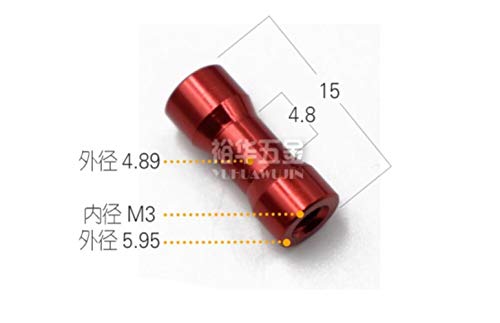 20 piezas de espaciadores de aluminio M3 M3 * 10/15/20/25/28/30/35 mm OD = 6 mm Aleación de aluminio Separador redondo Varillas para piezas RC Multicolor, azul oscuro, M3