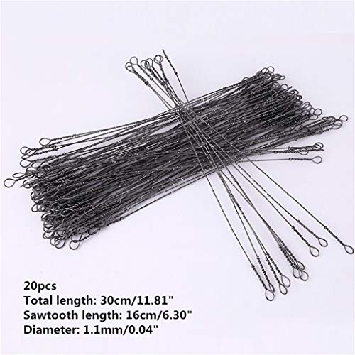 20 unidades. R-WEICHONG Scroll Jig - Hoja de sierra para madera (dientes en espiral, 30 / 50 cm), Negro