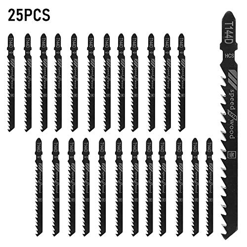 25PCS Juego de Hojas de Sierra de CalarIdeal para Corte Aspero y Rápido T144D Compatibles con Bosch Dewalt ELU-AEG-Hitachi-Makita-Festool Alta Calidad para Corte de Madera Plástico y Metal