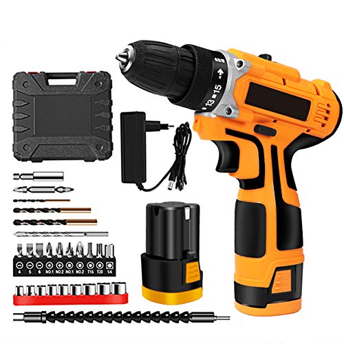 26pc taladro inalámbrico controlador 16,8V-Max de iones de litio Combi taladro, destornillador eléctrico, kit de accesorios, LED del trabajo, Conductor Mini Wireless Power DC de iones de litio