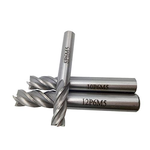 3pcs 4 Flauta HSS End Mill Diameter 8-12mm Router Bit Set Fresa, para madera Cortador de aluminio Alumium CNC Broca Herramienta de diagnóstico