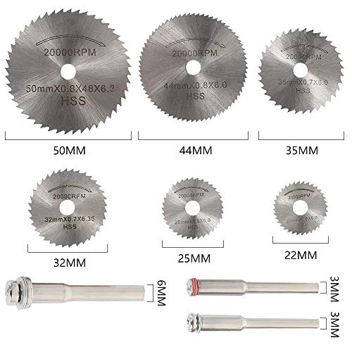 42pcs Mini sierra circular Juego de cuchillas de corte de resina Disco Disco de corte de diamante Cortador de metal Herramienta eléctrica para taladro Dremel, 42 piezas, Francia