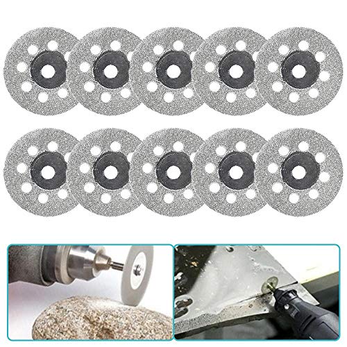 42pcs Mini sierra circular Juego de cuchillas de corte de resina Disco Disco de corte de diamante Cortador de metal Herramienta eléctrica para taladro Dremel, 42 piezas, Francia