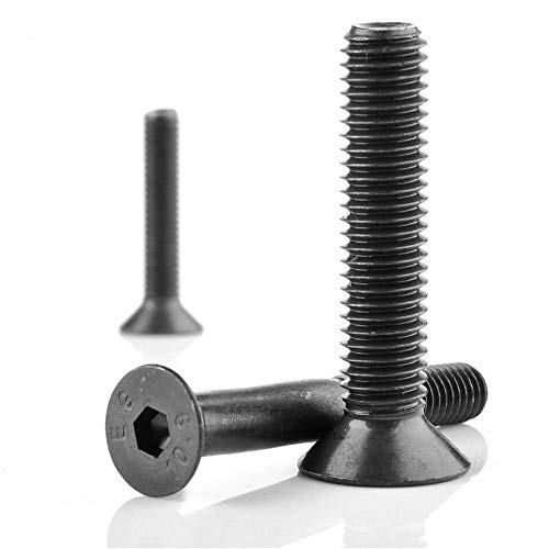 50/10 Uds M2 M2.5 M3 M4 M5 M6 M8 Din7991 Acero inoxidable 304 o negro Grado 10.9 Hexágono Hexagonal Tornillo avellanado de cabeza plana, Blanco, M2.5-50pcs