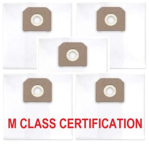 5x bolsas de polvo de filtro (clase de filtración M) para DEWALT DWV 902 M, 902MT, 902L, 900L, 901L, 901LT