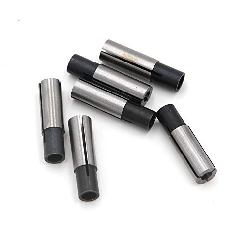 6 piezas 1/4" a 1/8" Adaptador de portabrocas para torno CNC Router Cutter Fresa Bit