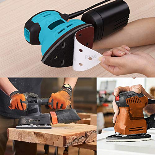 60 hojas de lija, 10 unidades cada una variedad de granos 40/60/80/120/180/240, apto para Bosch Multi-Sander PSM 100A, PSM 200 AES, PSM 18 y todas las herramientas oscilantes