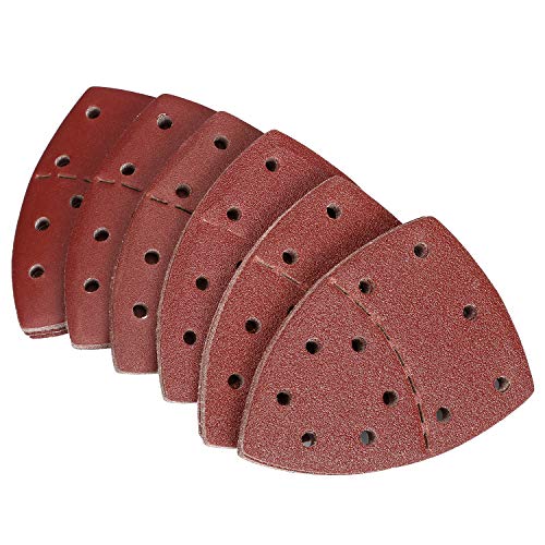 60 hojas de lija, 10 unidades cada una variedad de granos 40/60/80/120/180/240, apto para Bosch Multi-Sander PSM 100A, PSM 200 AES, PSM 18 y todas las herramientas oscilantes