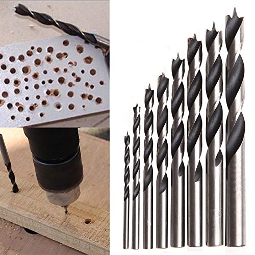 8Pcs / set 3mm-10mm Kits de brocas para madera de metal de acero de alto carbono