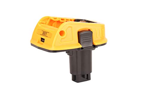 Adaptador de batería DeWalt para DeWalt 20 V-18 V batería de litio DCA1820 DCB090 (con función USB Mobile Power) (1 unidad)