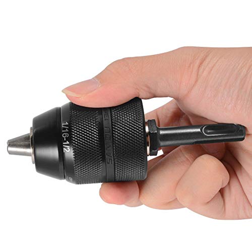 Adaptador Sds Plus Portabrocas de cierre rápido 2-13 mm Portabrocas de taladro sin llave profesional 1/2-20UNF de 13 mm para trabajo pesado Portabrocas de cierre rápido con adaptador SDS