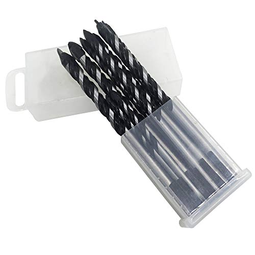 AFUNTA Juego de 12 brocas multimateriales, apto para vidrio, azulejos de cerámica, madera, cerámica, piedra, hormigón, ladrillo, punta de tungsteno, 1/8", 1/4", 5/16", 3/8", 1/2".