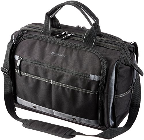 AmazonBasics - Bolsa de herramientas para electricista, 50 bolsillos