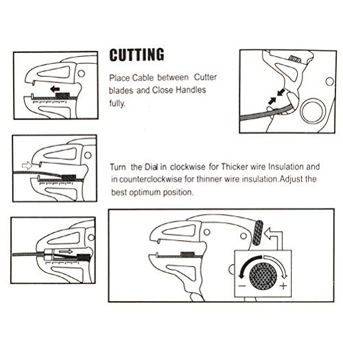 ATPWONZ Alicate Pelacables Automático Multifuncional Ajuste para Pelar Líneas de 0.2-6mm / Cortar Líneas de 3.2-9mm (Amarillo y rojo)