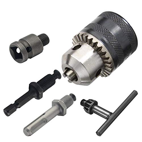 Bardland JT-10A 0.8-10mm Convertidor de portabrocas sin llave 3/8 "Hilo 24UNF Adaptador de cambio rápido con vástago SDS-Plus Vástago hexagonal de