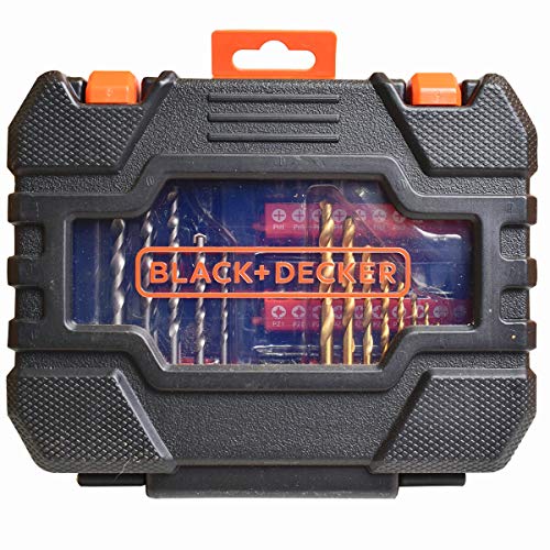 Black+Decker A7232-XJ A7232-XJ-Juego atornillar y taladrar, 0 W, 0 V, Set de 50 Piezas