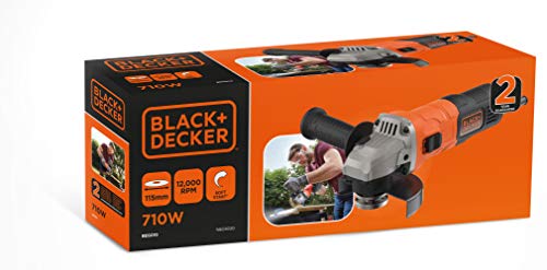 BLACK+DECKER BEG010-QS - Amoladora 115mm, 710W, 12.000 rpm