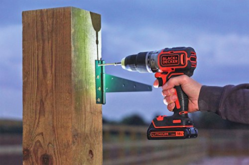 BLACK+DECKER BL188KB-QW - Taladro Percutor Motor Brushless con 2 velocidades 18 V, Incluye 2 Baterías de Litio 1.5 Ah, Cargador y Maletín