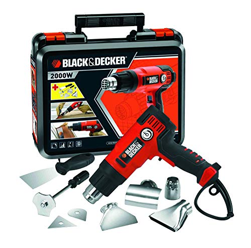 BLACK+DECKER KX2200K-QS - Decapador 2.000W, hasta 645˚C, 230V, incluye 8 accesorios y maletín