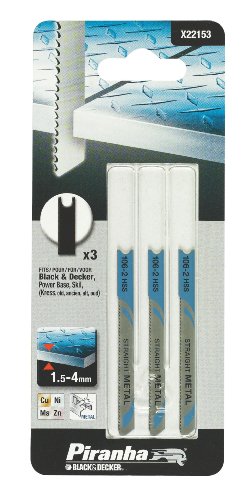 Black&Decker X22153-XJ - 2 hojas de sierra de corte en U para madera de 70mm y 1,2 entredientes