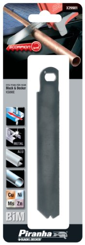 Black+Decker X29981-XJ - Hoja de HSS para realizar cortes rectos en metal, chapa, tubos metálicos, metales no ferrosos y perfiles de aluminio. L 125 mm.