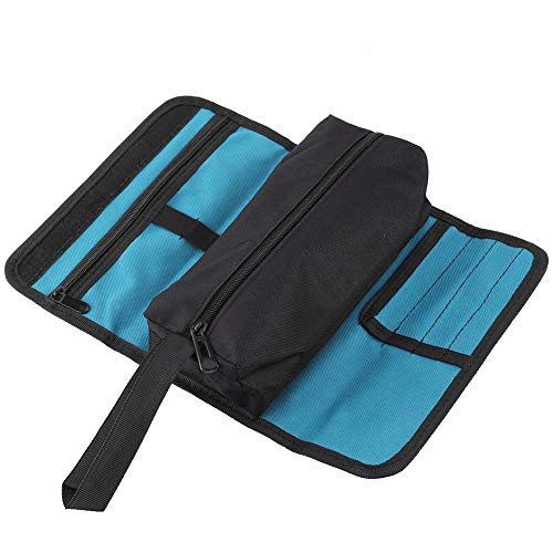 Bolsa de almacenamiento plegable para herramientas, porta rollos para electricista profesional Propietario de vivienda con tira de mano