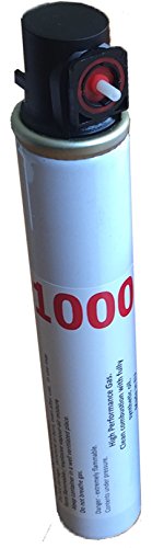Bombona de Gas P1000 (165 mm) + 1000 x Clavos para hormigón para clavadora - titibi - HITACHI - Bea - Makita - Otro (Ø 2,6 x 30mm)