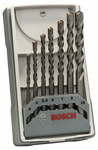 Bosch 2 607 017 083 - Juego de 7 brocas para hormigón CYL-3-4; 5; 5,5; 6; 7; 8; 10 mm (pack de 7)