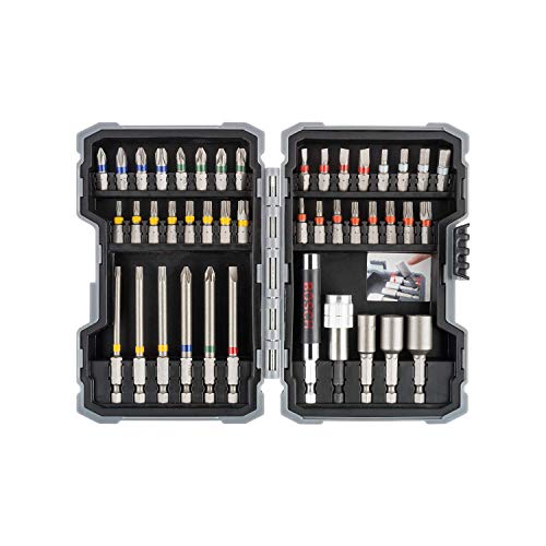 Bosch 2 607 017 164 Set de 43 unidades para atornillar y llaves de vaso + Bosch Mini X-Line - Set de 15 brocas mixto: mini x-line