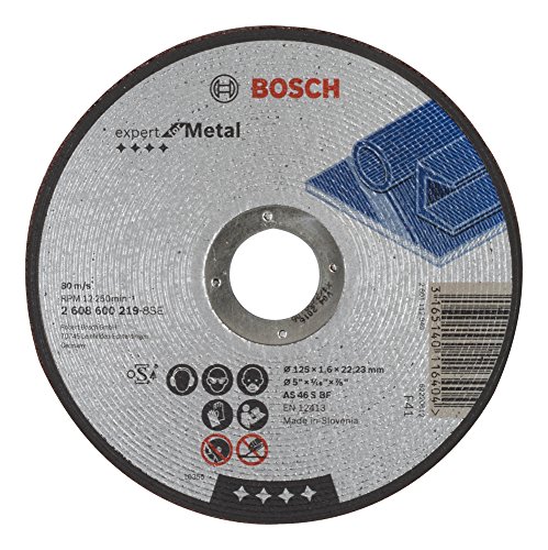 Bosch 2 608 600 219 - Disco de corte recto Expert for Metal - AS 46 S BF, 125 mm, 1,6 mm (pack de 1)