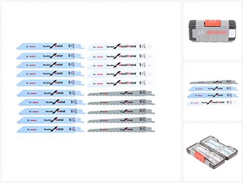 BOSCH 2607010902 - Hoja para sierra de sable: Set ToughBox: Wood+Metal: 20 uds