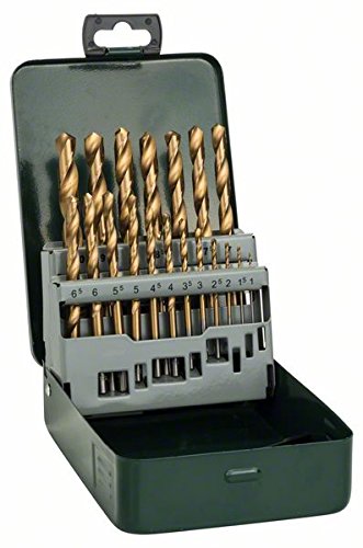 Bosch 2607019437 - Set con 19 brocas para metal, recubrimiento de titanio