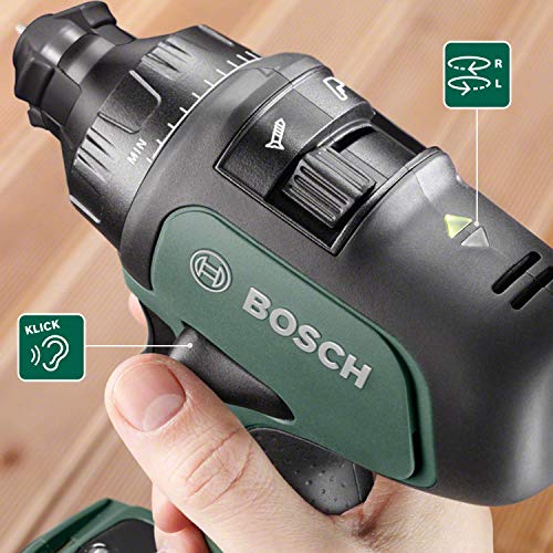 Bosch AdvancedDrill 18 Taladro/Atornillador a batería, en maletín de transporte, 18 V, Verde, 2 baterías