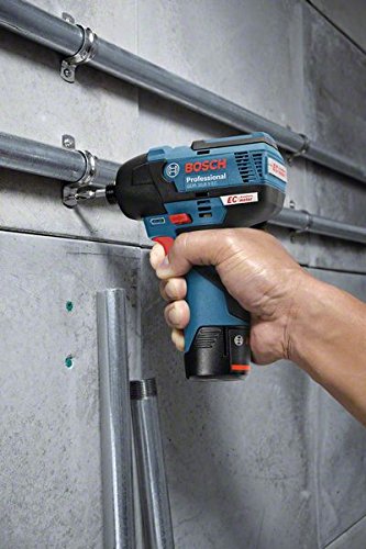 Bosch GDR 12V-110 Professional - Atornillador de impacto a batería, 2 baterías 2.5 Ah, cargador rápido, L-BOXX (12 V, par de giro máx 110 Nm, diámetro de broca M 4 - M 12)