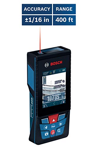 Bosch GLM400CL Blaze Outdoor - Medidor láser conectado por Bluetooth con cámara y batería de iones de litio