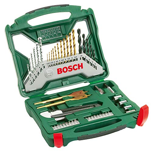 Bosch Home and Garden 2 607 019 327 Bosch X-Line Titanio - Maletín de 50 unidades para taladrar y atornillar, Set Piezas