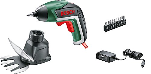 Bosch Jardín 06039A800A - Atornillador de litio IXO V (3,6 V, 1,5 Ah, 10 puntas, cargador Micro-USB, caja de cartón, accesorio para hierba y matorrales)