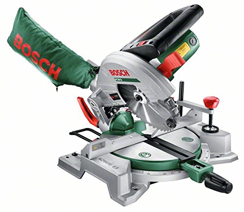 Bosch PCM 8 - Ingletadora en caja de cartón (Pinza, disco de sierra Optiline Wood, saco para polvo, 1.200 W)